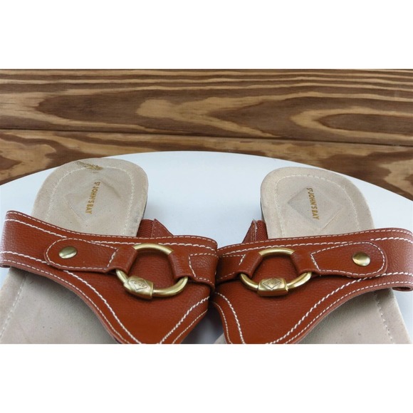 St. John's Bay Sz 8 M Brown Flip Flop Synthetic Women Sandals Zike - Picture 3 of 8